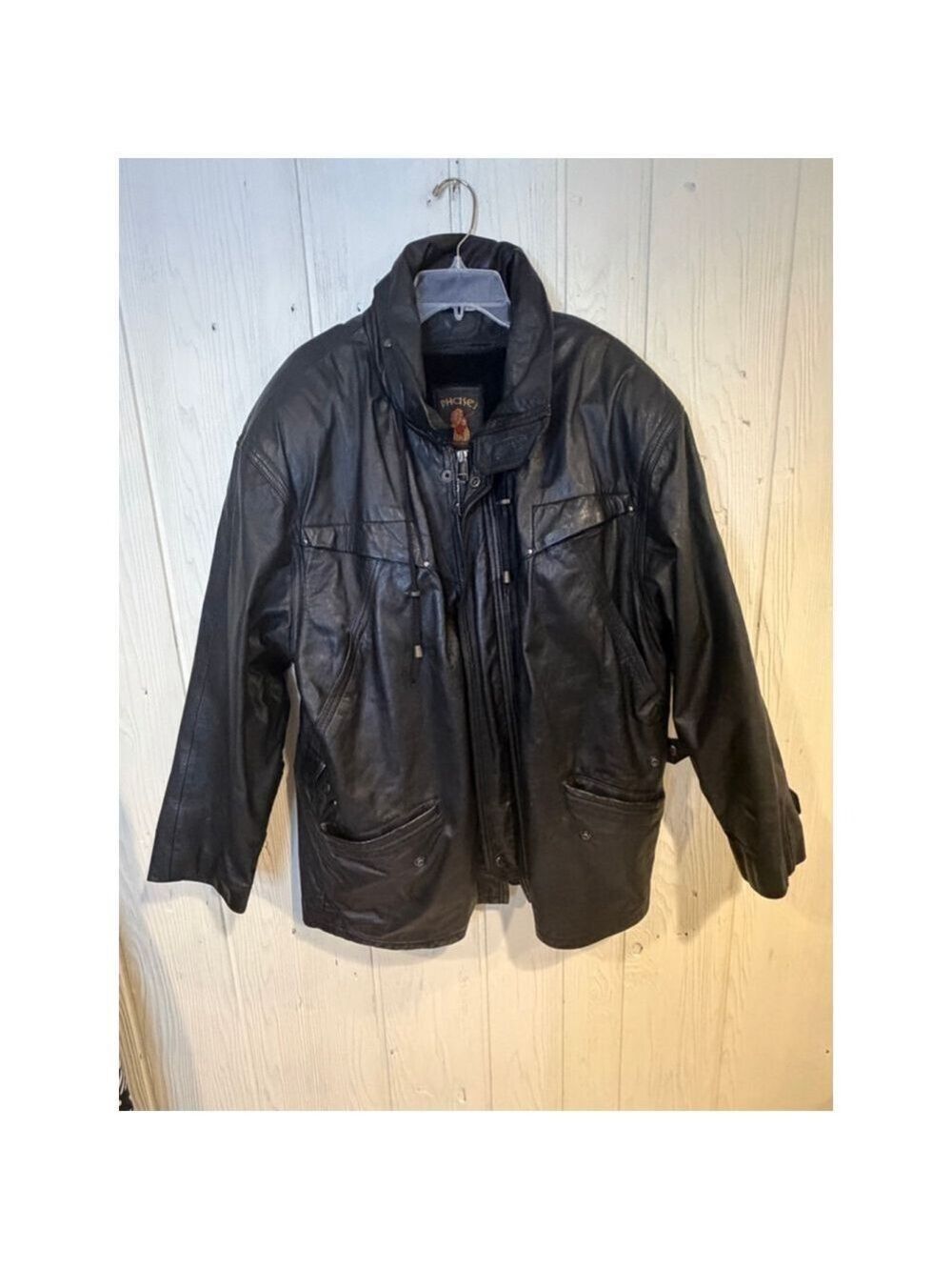 Men's PHASE 3 Black Leather lining Jacket XL